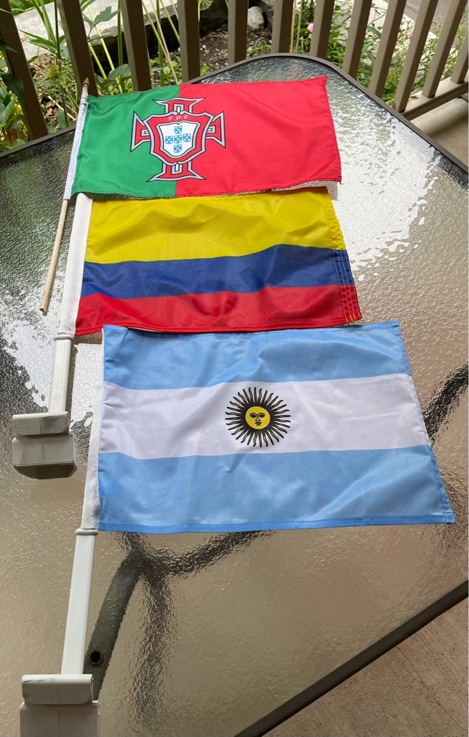 Soccer Car Flags … Portugal, Colombia, Argentina Flag Set