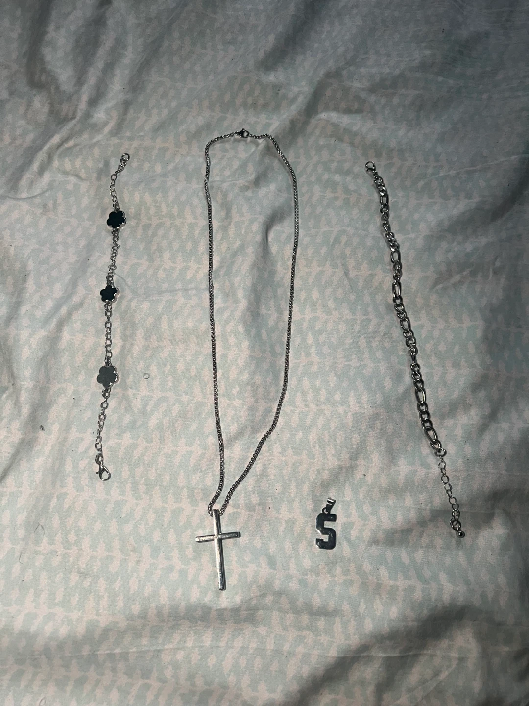 Silver Tone Necklace and Bracelets Set - photo 2