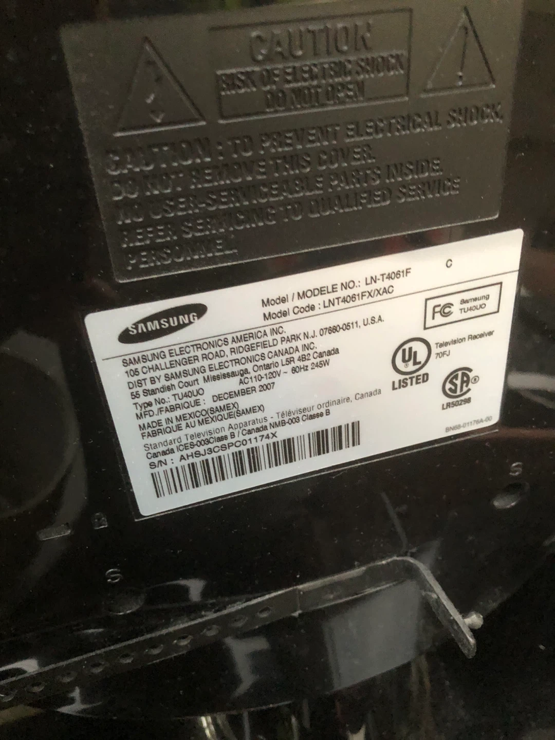 Samsung LNT4061F 40" Television - photo 2