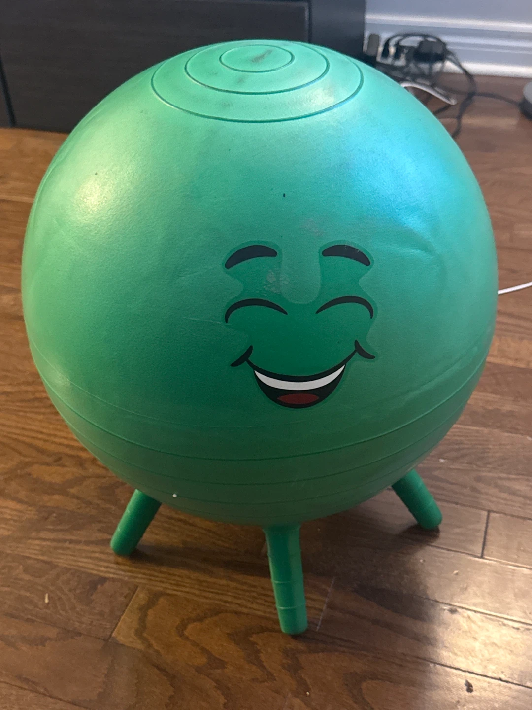 Green Bouncing Ball with Legs