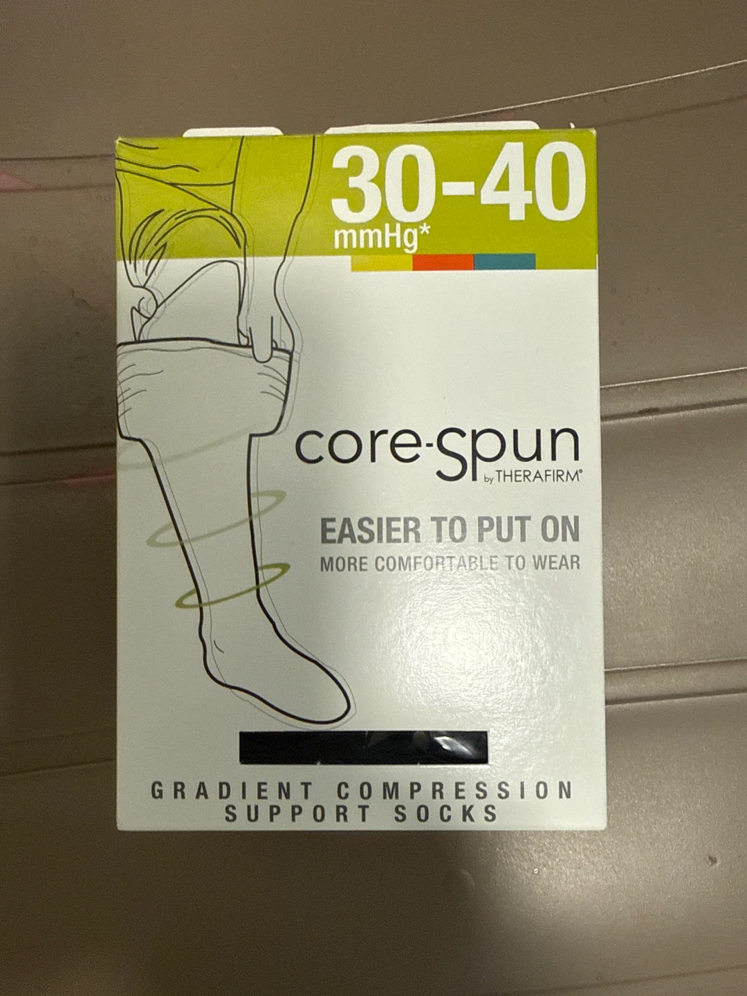 Core-spun compression support socks