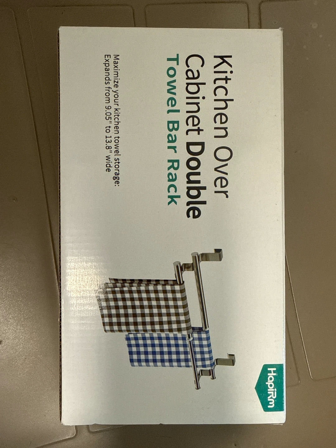 Hapirım Kitchen Over Cabinet Double Towel Bar Rack