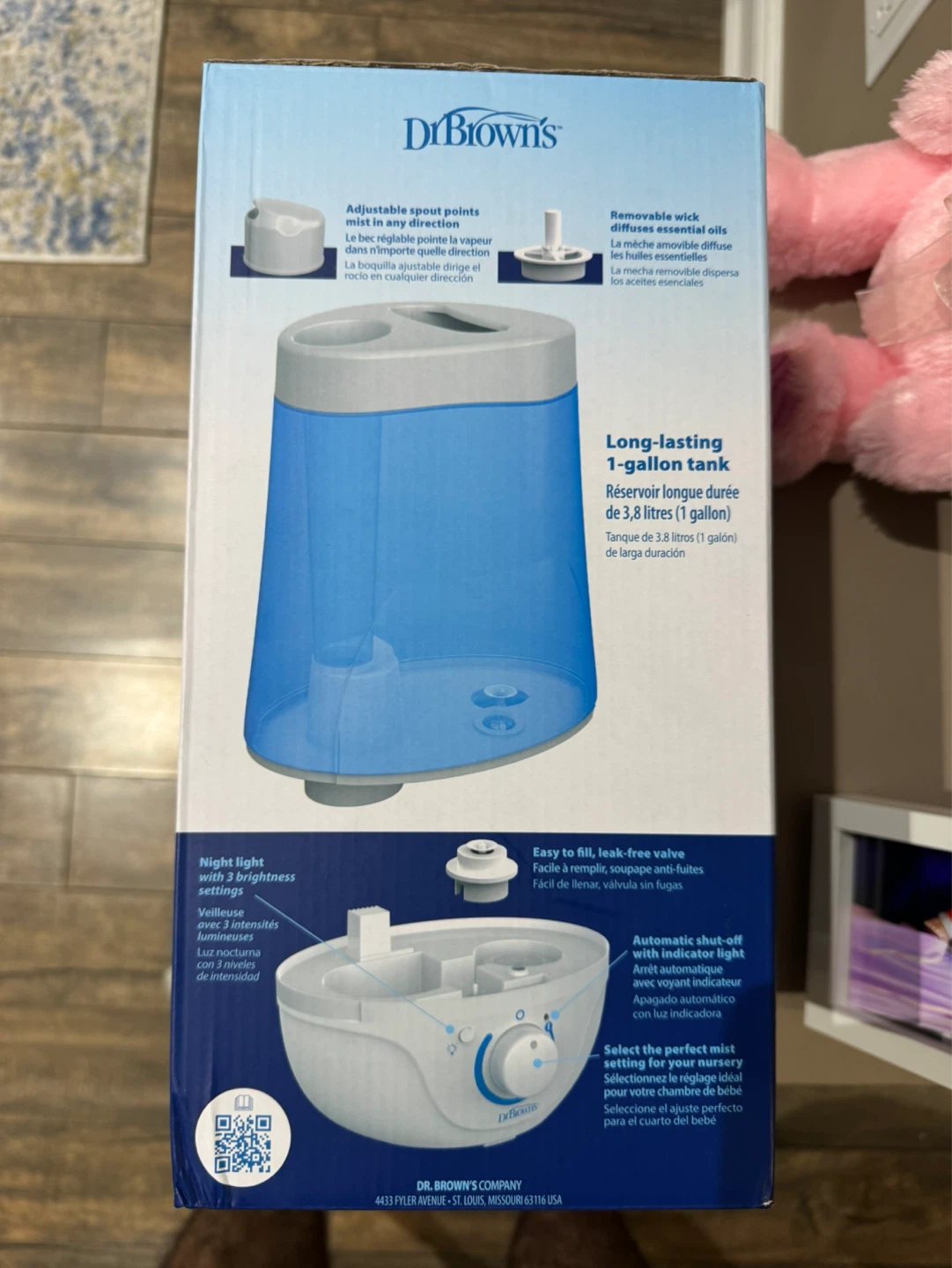 Dr. Brown's Ultrasonic Cool Mist Humidifier with Nightlight