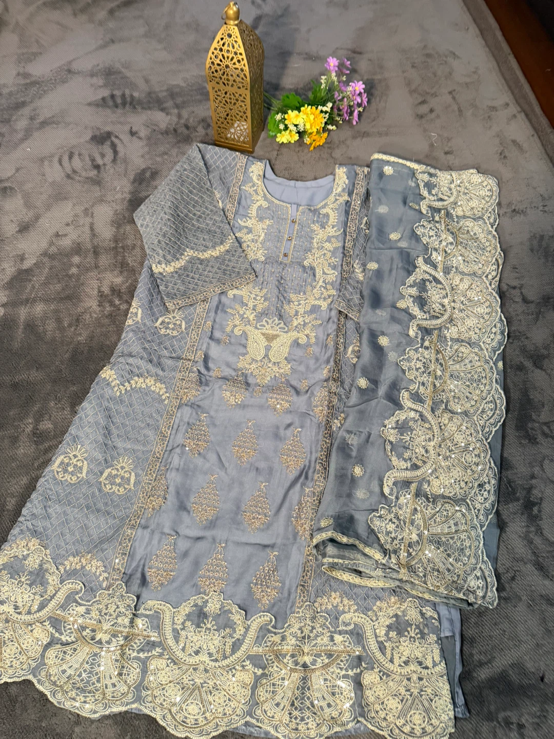 Embroidered Kurti with Dupatta Set - photo 3