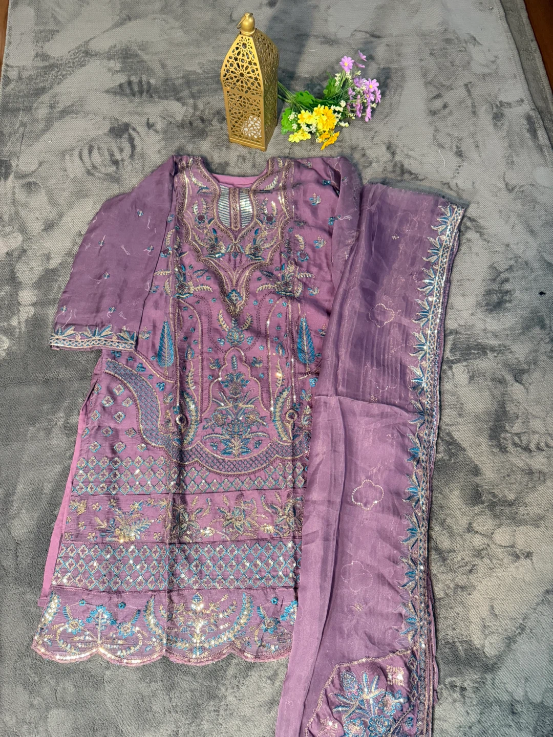 Embroidered Kurti with Dupatta Set - photo 4