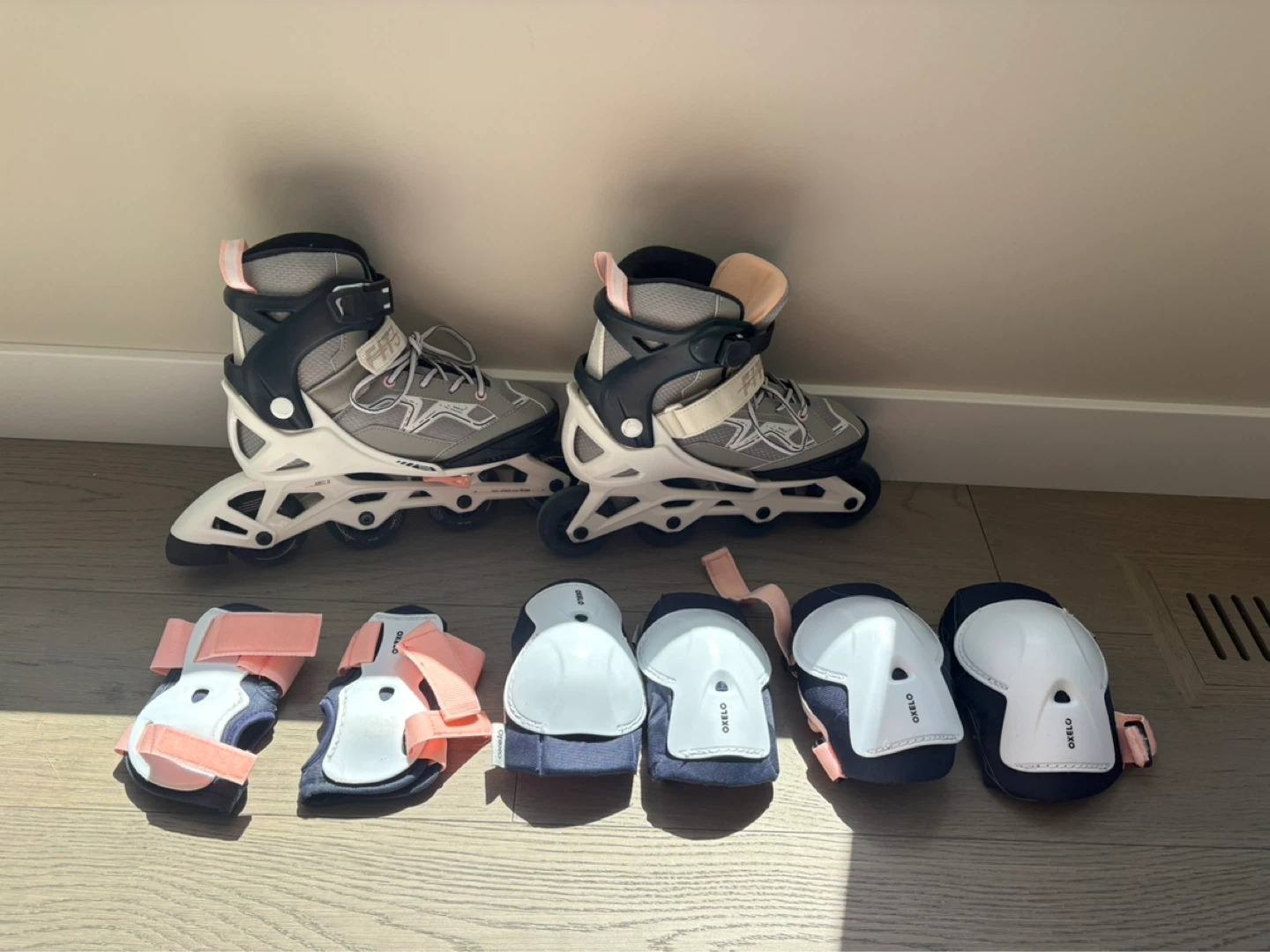 Oxelo Inline Skates with Protective Gear