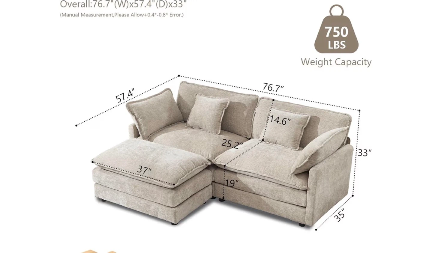 Sectional Sofa with Chaise