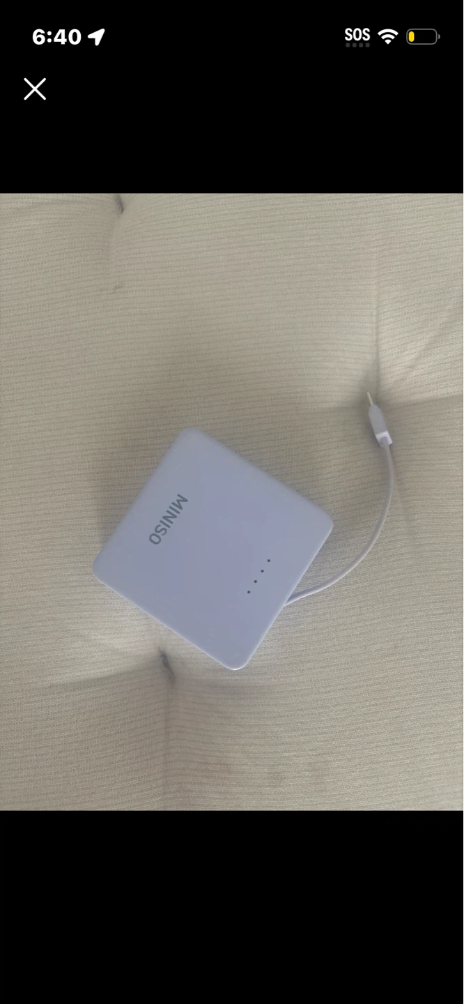 MINISO White Power Bank with USB Cable