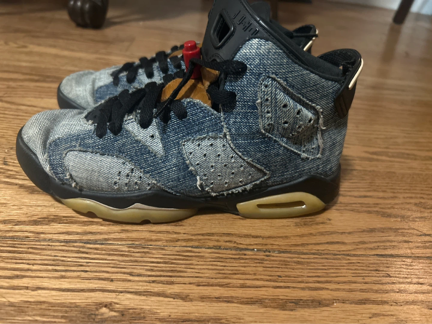 Air Jordan 6 Retro Denim Sneakers - photo 3