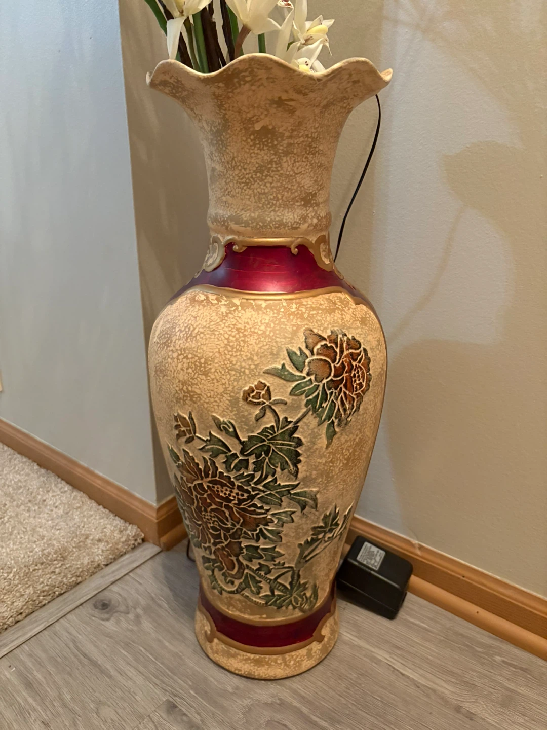 Elyssa’s Blooming Handpainted Decorative Floor Vase - photo 2