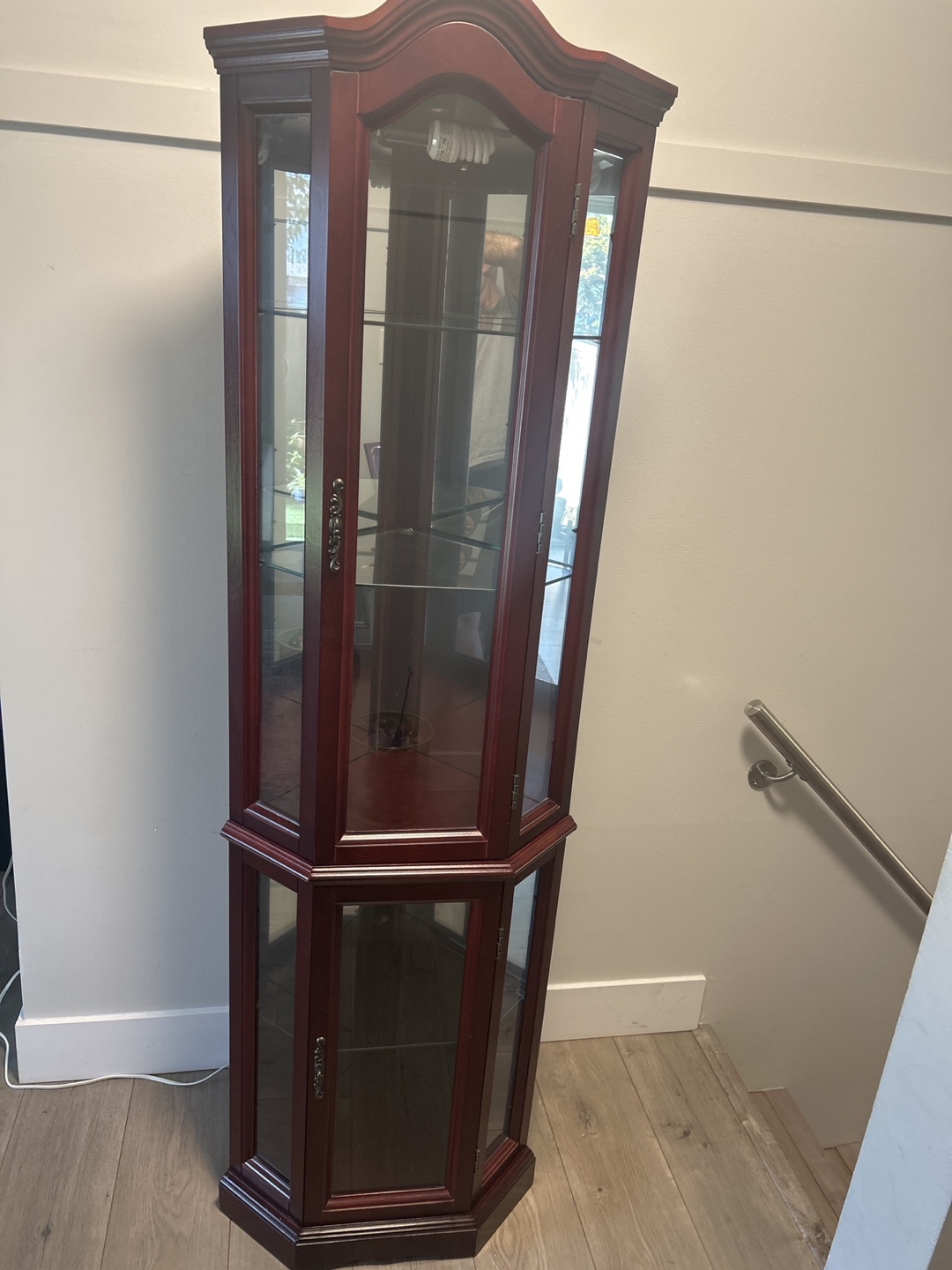 Cherry Corner Curio Cabinet