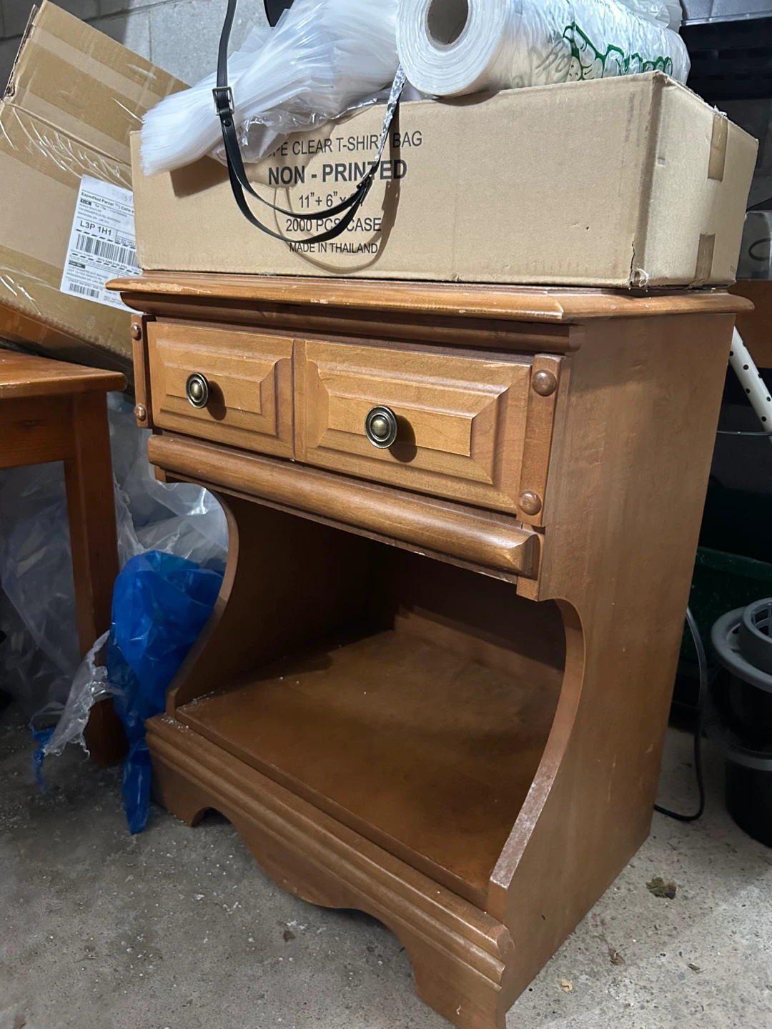 Wooden End Table with Drawer
