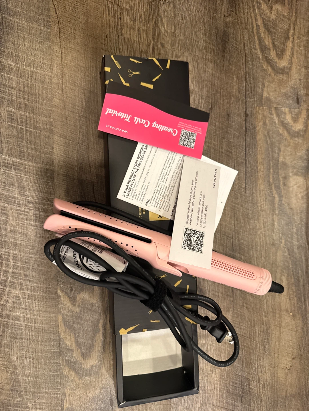 WavyTalk Pink 2-in-1 Hair Straightener and Curler