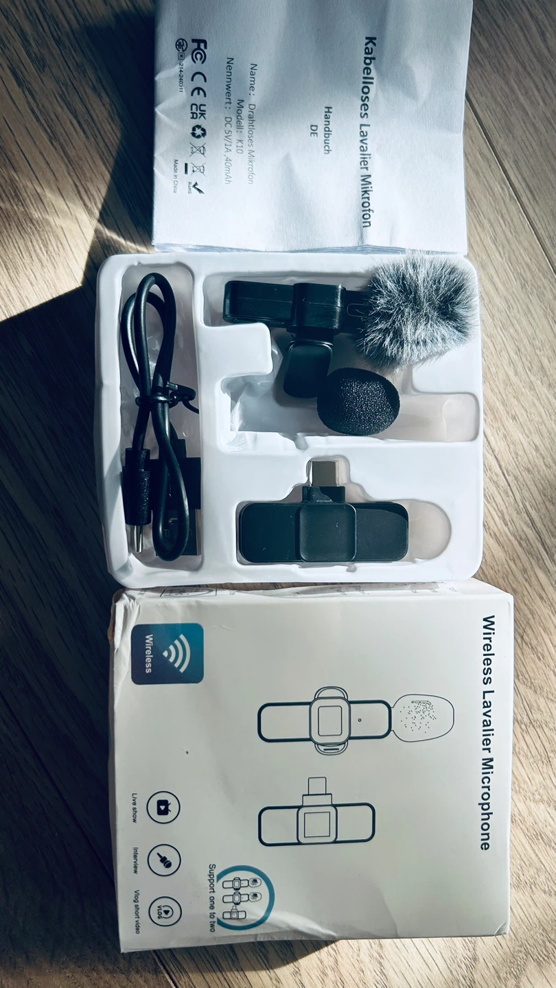 Wireless Lavalier Microphone for USB-C – Rechargeable