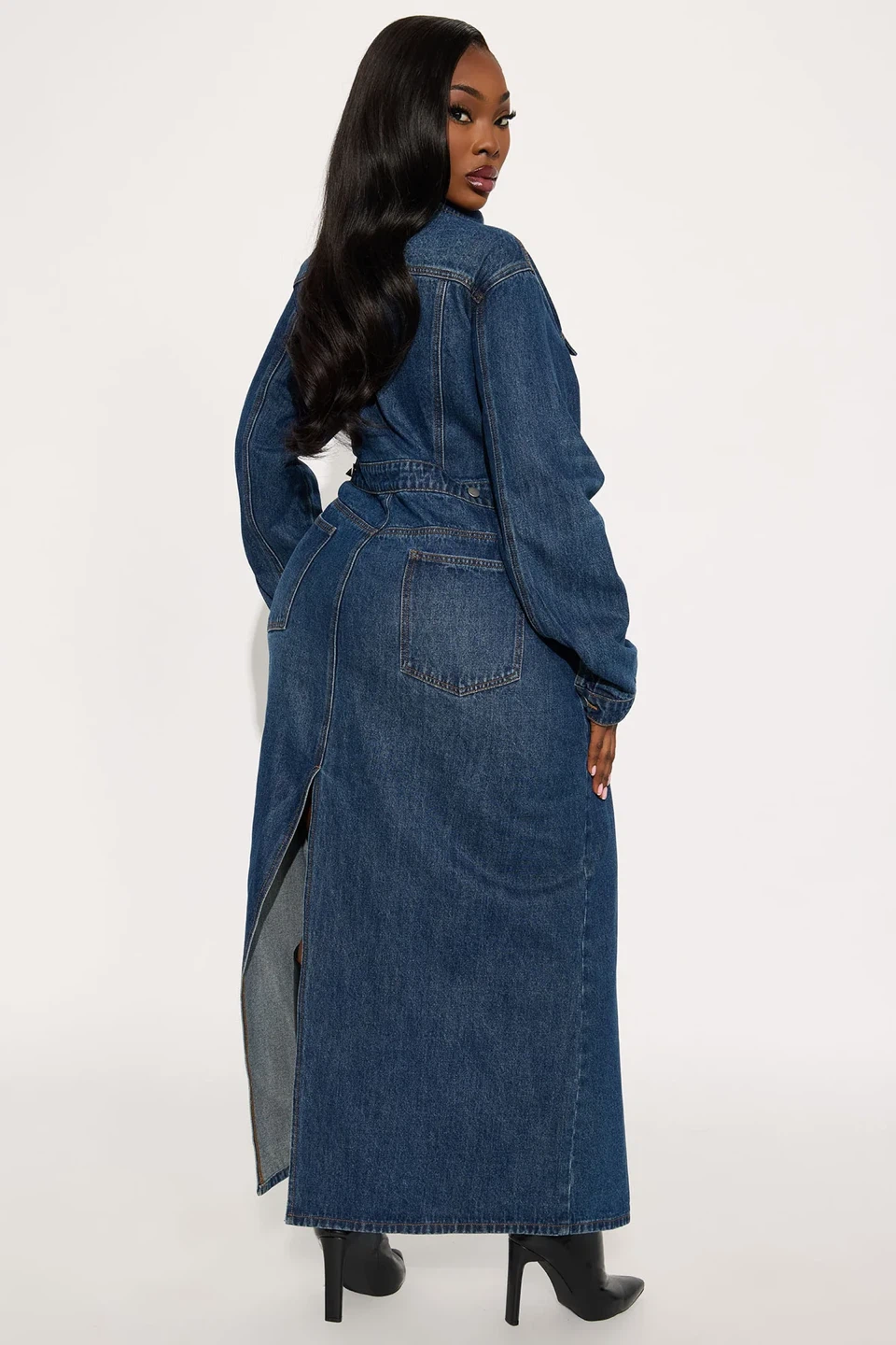 Fashion Nova Denim Trench Coat - photo 2