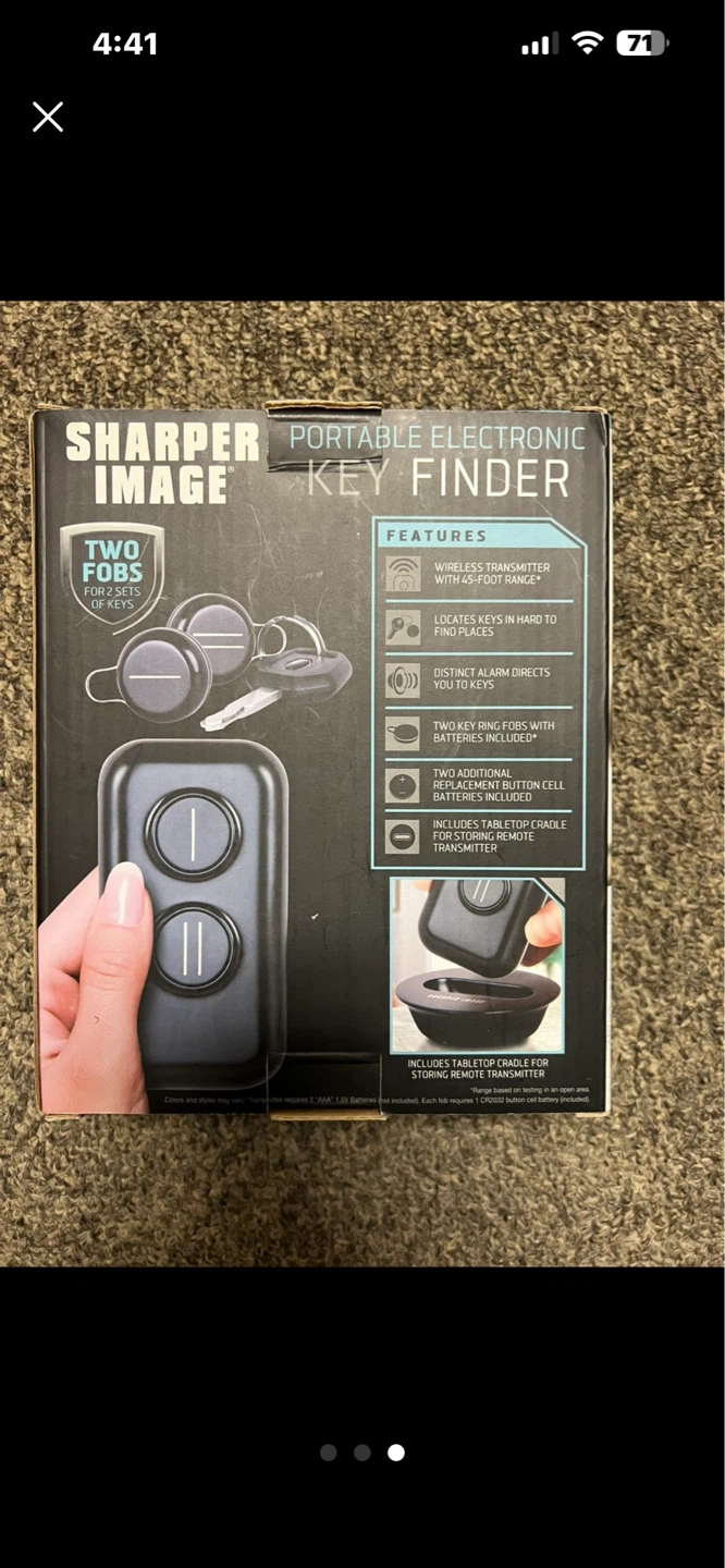 Sharper Image Portable Electronic Key Finder - photo 2