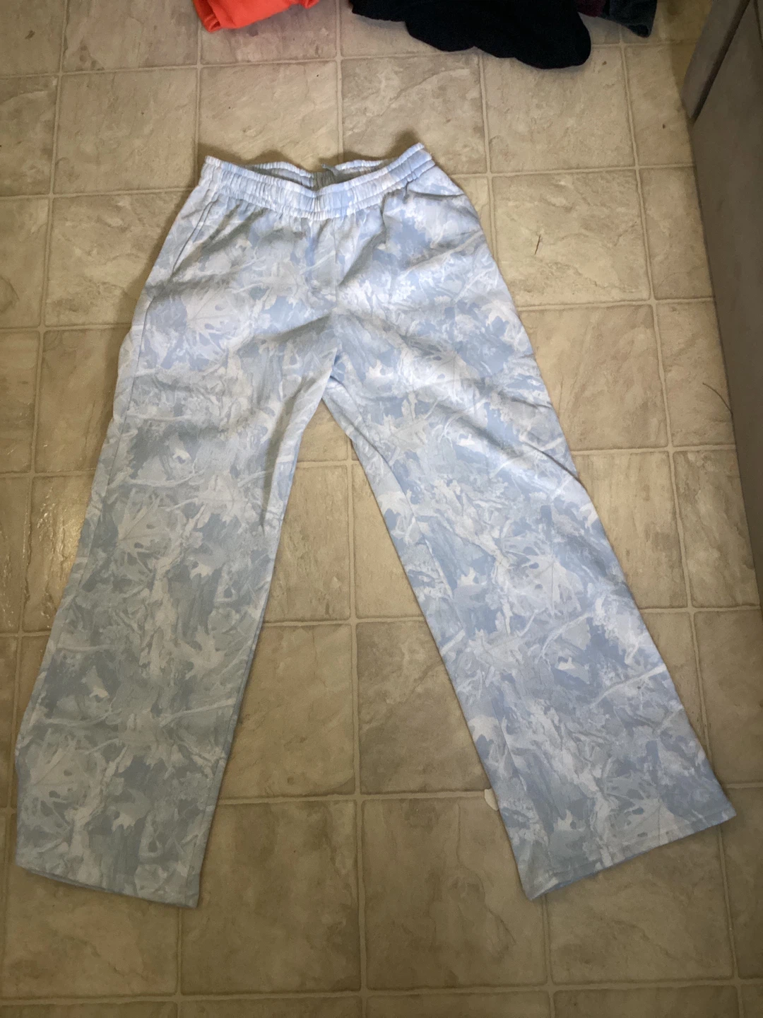 Light Blue Tie-Front Sweatpants
