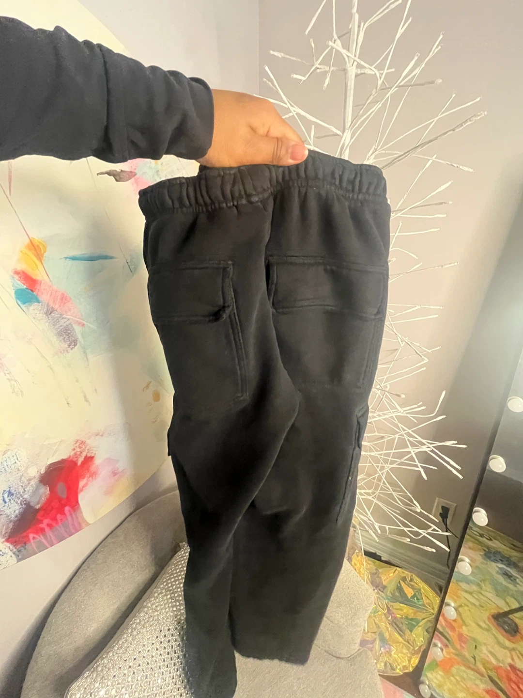 Aritzia Sweatfleece Cozy Fleece Cargo Joggers - Black - photo 2
