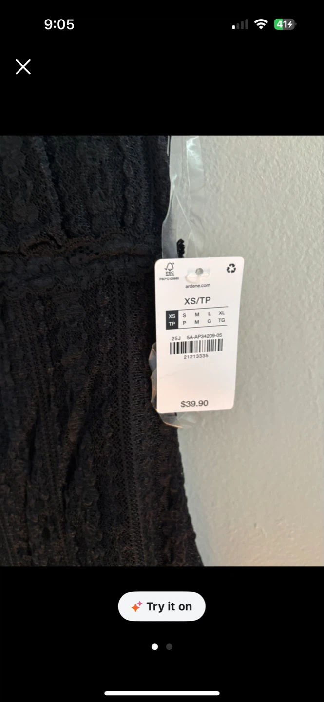 Andane Black Lace Mini Dress - photo 2