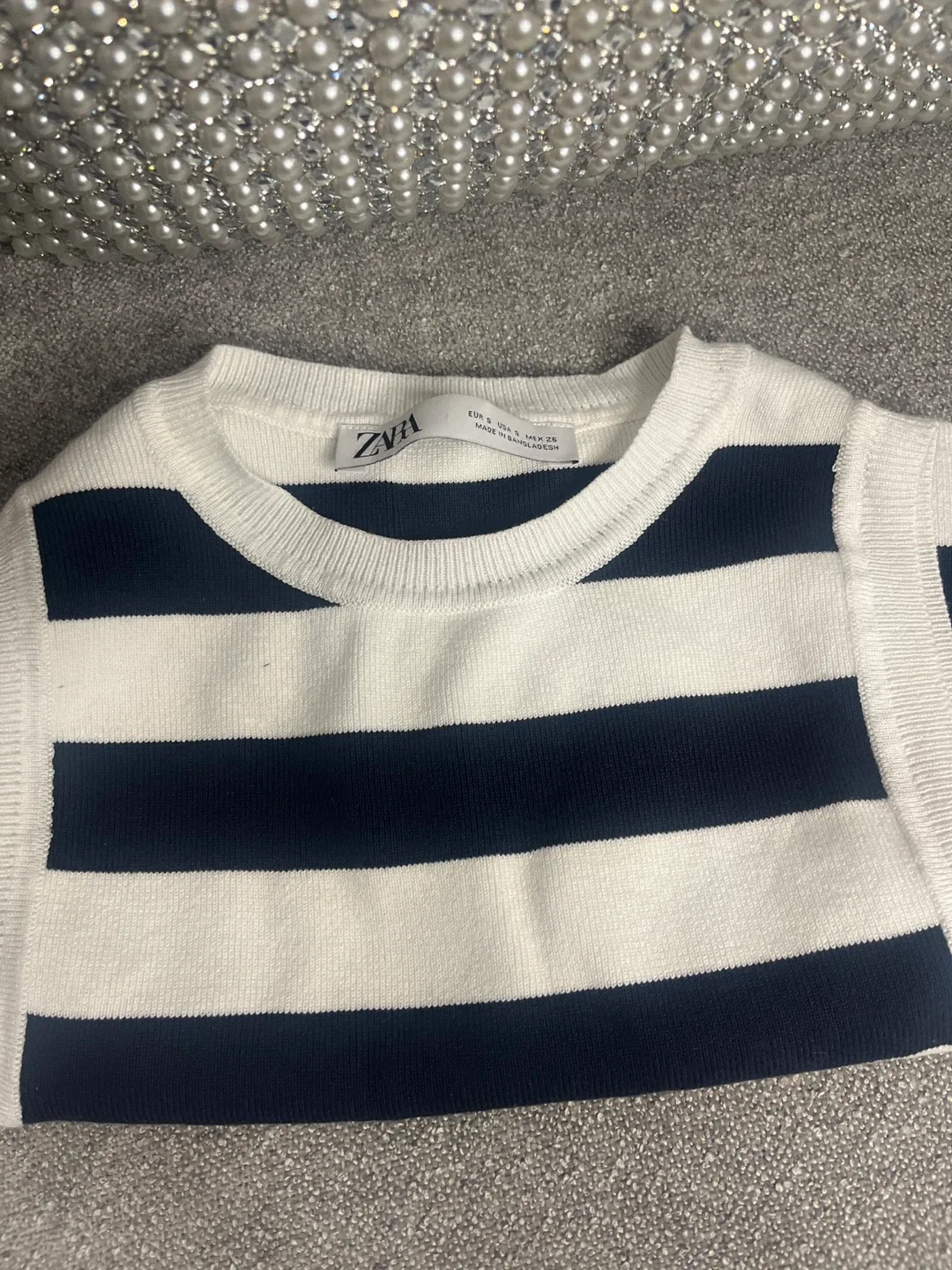 Zara Striped Sleeveless Sweater Vest Size S