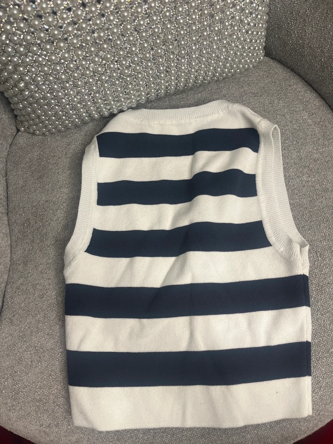 Zara Striped Sleeveless Sweater Vest Size S - photo 2