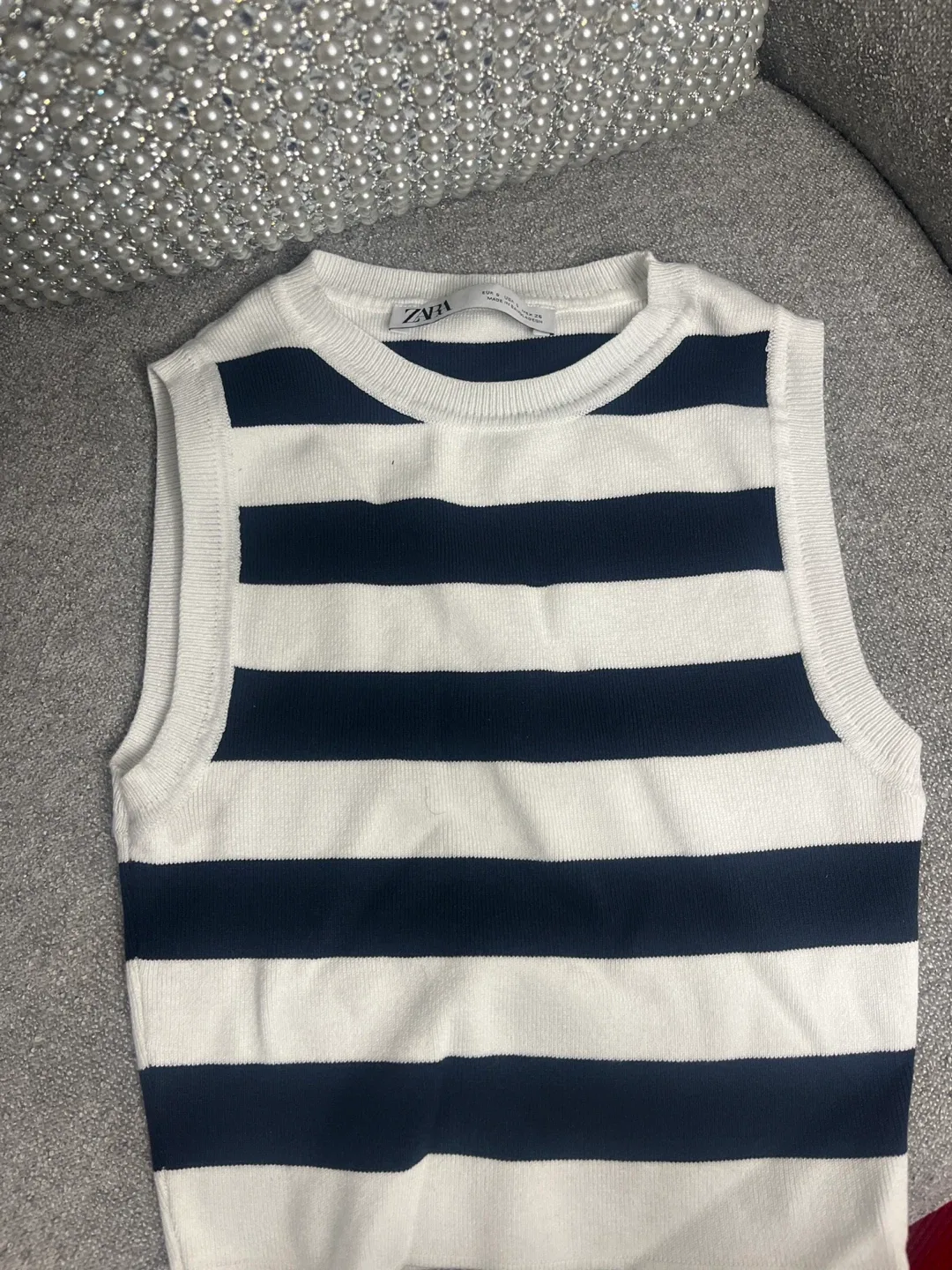 Zara Striped Sleeveless Sweater Vest Size S - photo 3