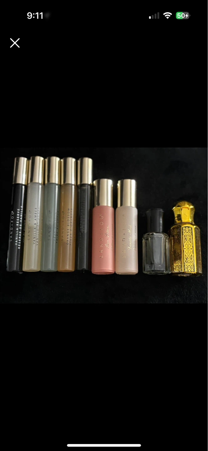 Parfume oil sand+fog , Dior hypnotic, Versace crystal noir