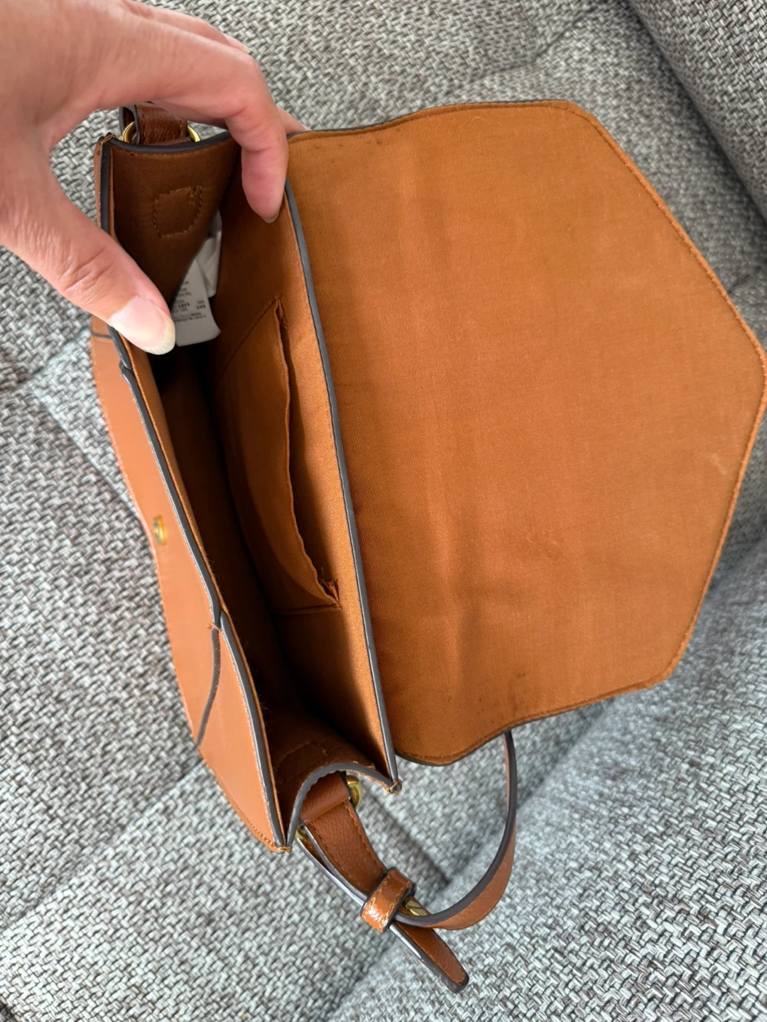 Brown Faux Leather Crossbody Bag - photo 4