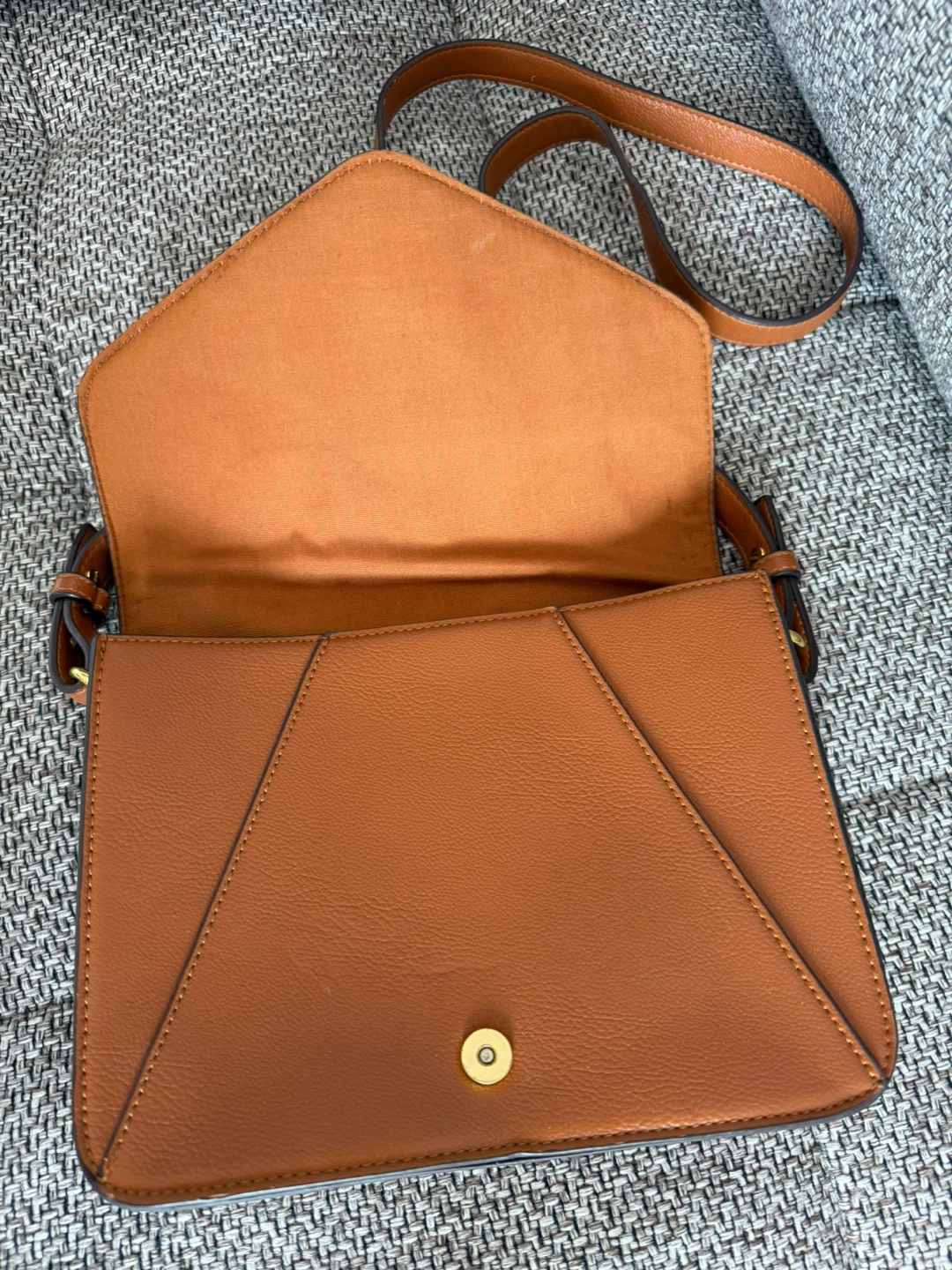 Brown Faux Leather Crossbody Bag - photo 3