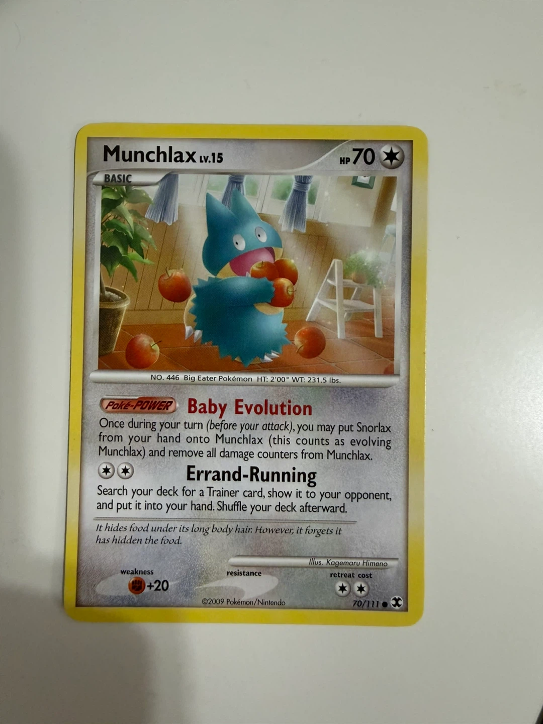 Munchlax 70/111 Rising Rivals 2009 Pokémon TCG regular non holo