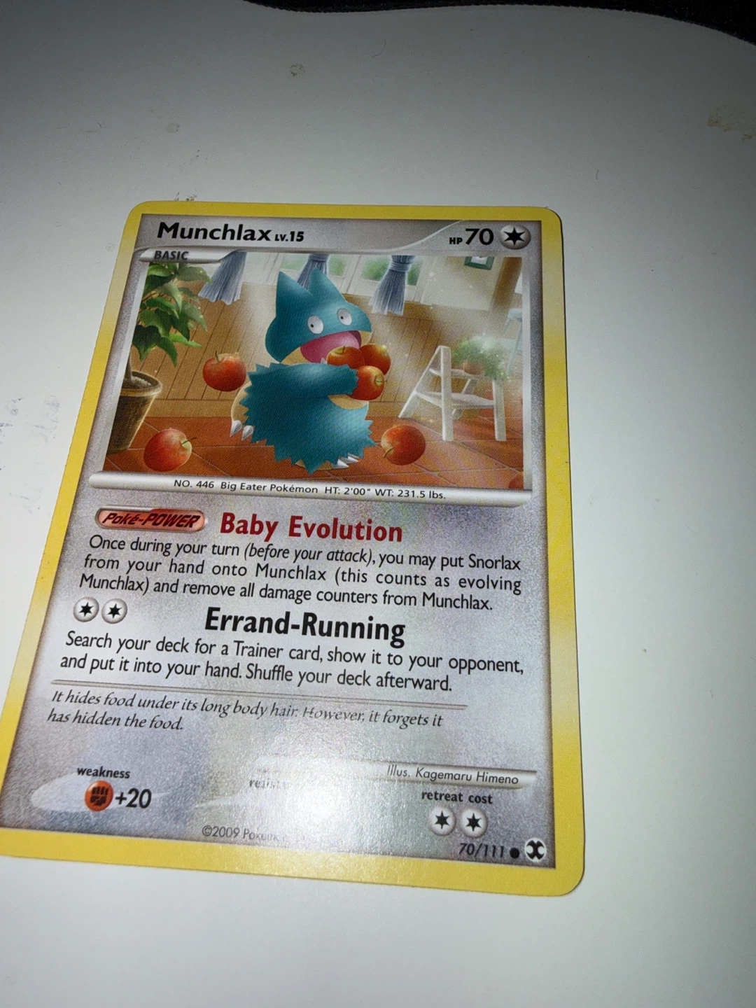 Munchlax 70/111 Rising Rivals 2009 Pokémon TCG regular non holo - photo 3