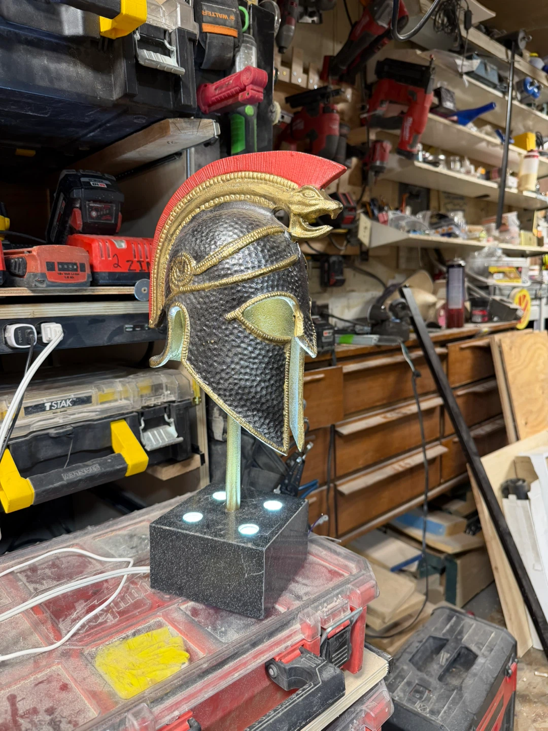 Spartan Helmet Lamp with LED Base