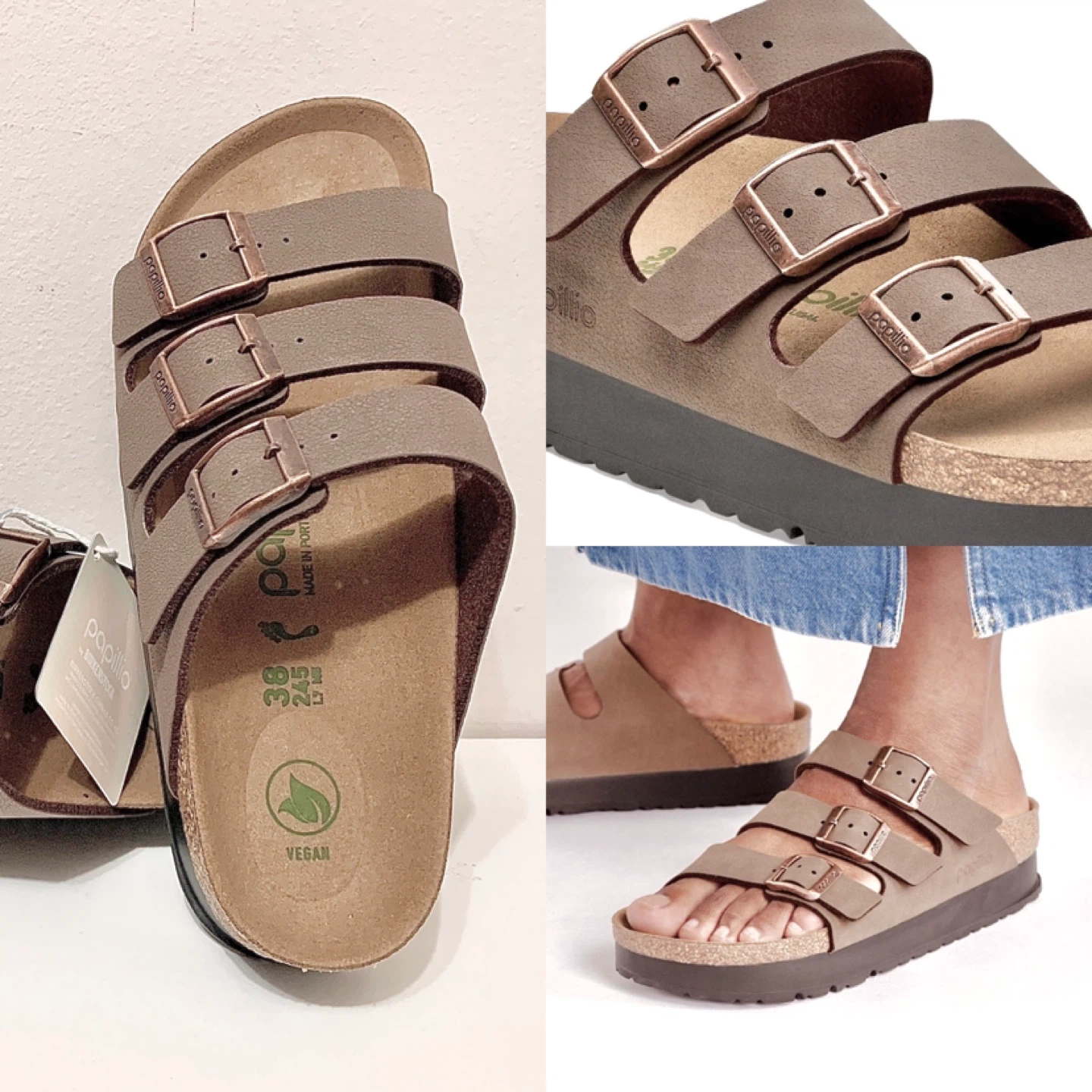 Papillio by Birkenstock Sandal Size 38 Florida Flex Platform NEW