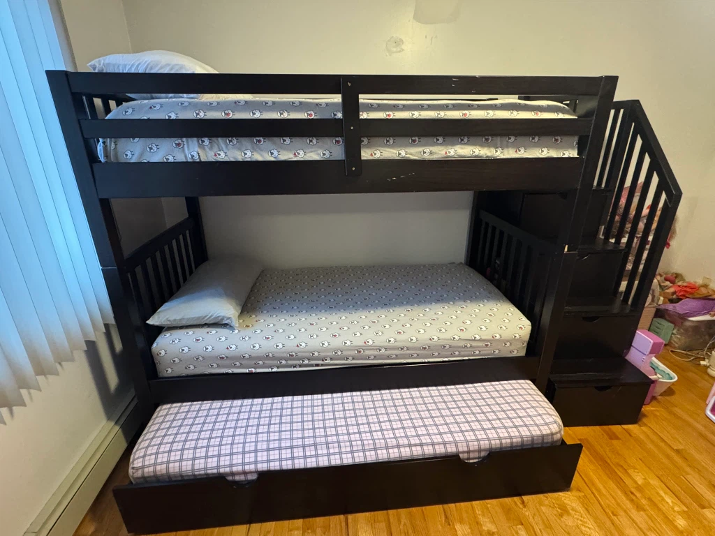 Taylor & Olive Trillium Twin over Twin Stairway Bunk Bed