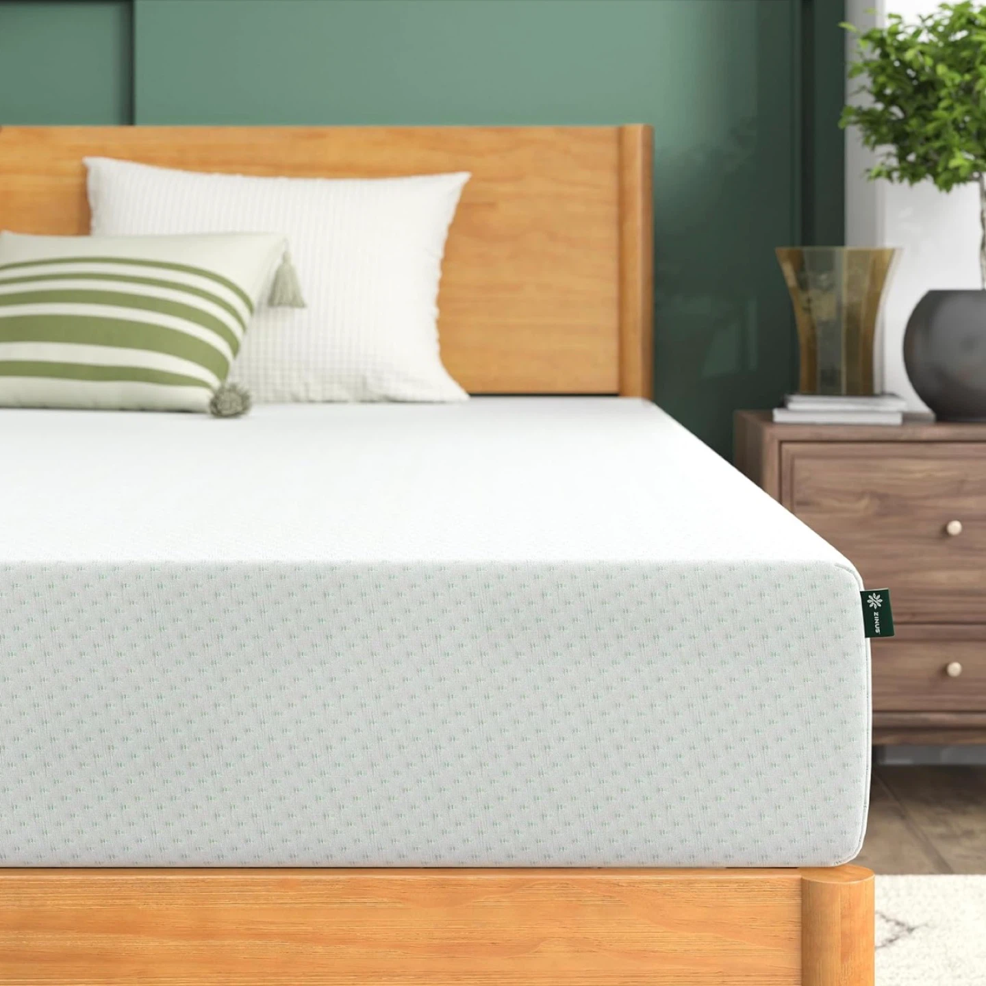 Twin Mattress, 8 Inch Green Tea Memory Foam Mattress, Twin Size
