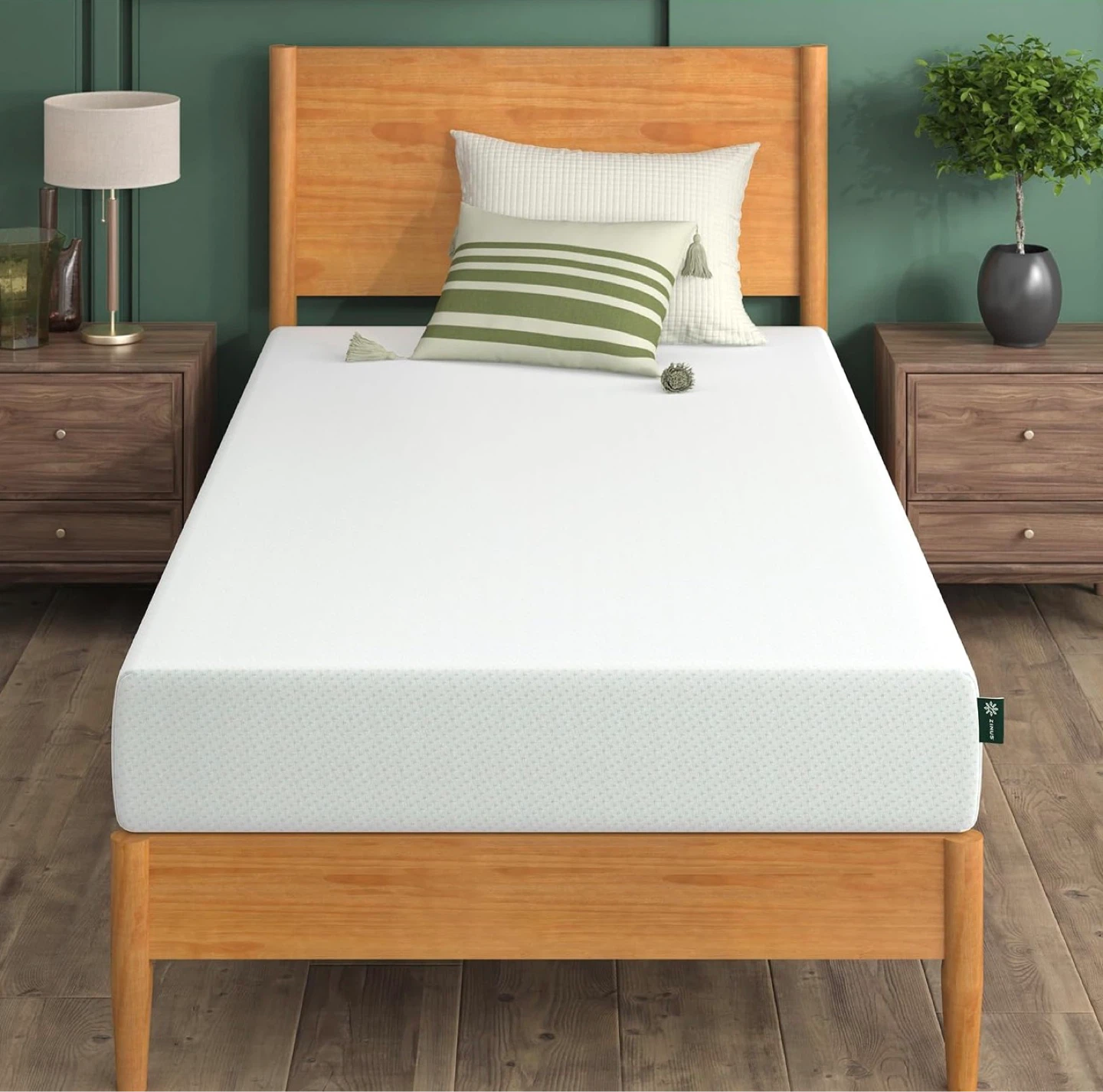 Twin Mattress, 8 Inch Green Tea Memory Foam Mattress, Twin Size - photo 2