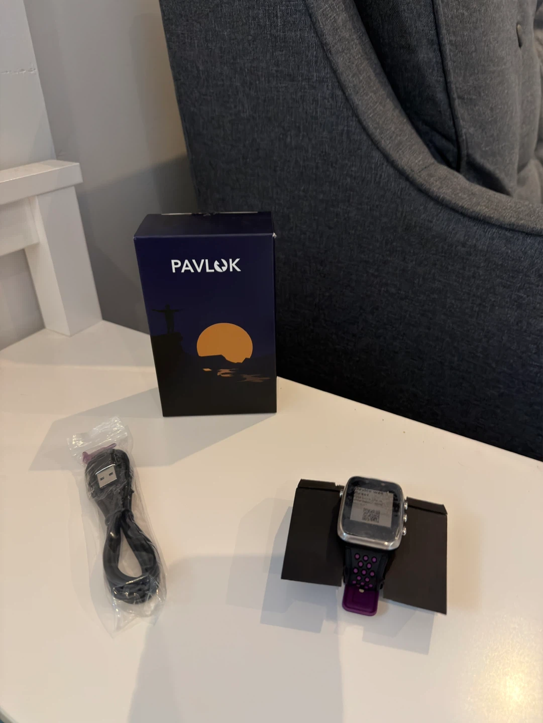 Pavlok Shock Clock MAX with Charging Cable and Box