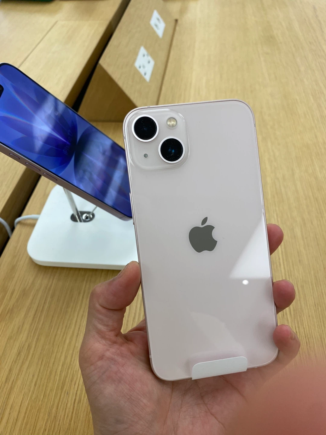 iPhone 13 pink with 100% battery health