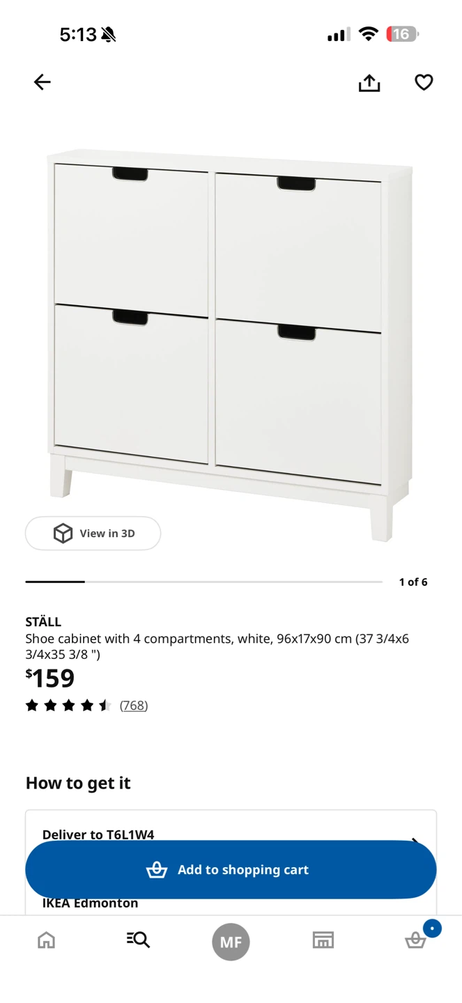 IKEA STÄLL Shoe Cabinet - White - photo 3