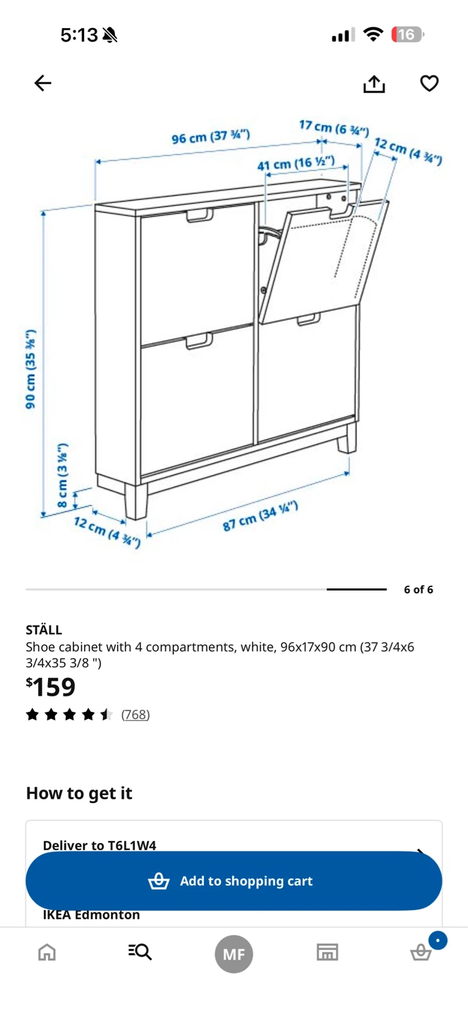 IKEA STÄLL Shoe Cabinet - White - photo 4