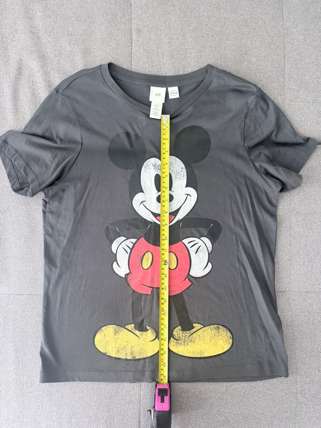H&M Disney Mickey Mouse Graphic T-Shirt Gray Women’s Size S - photo 4