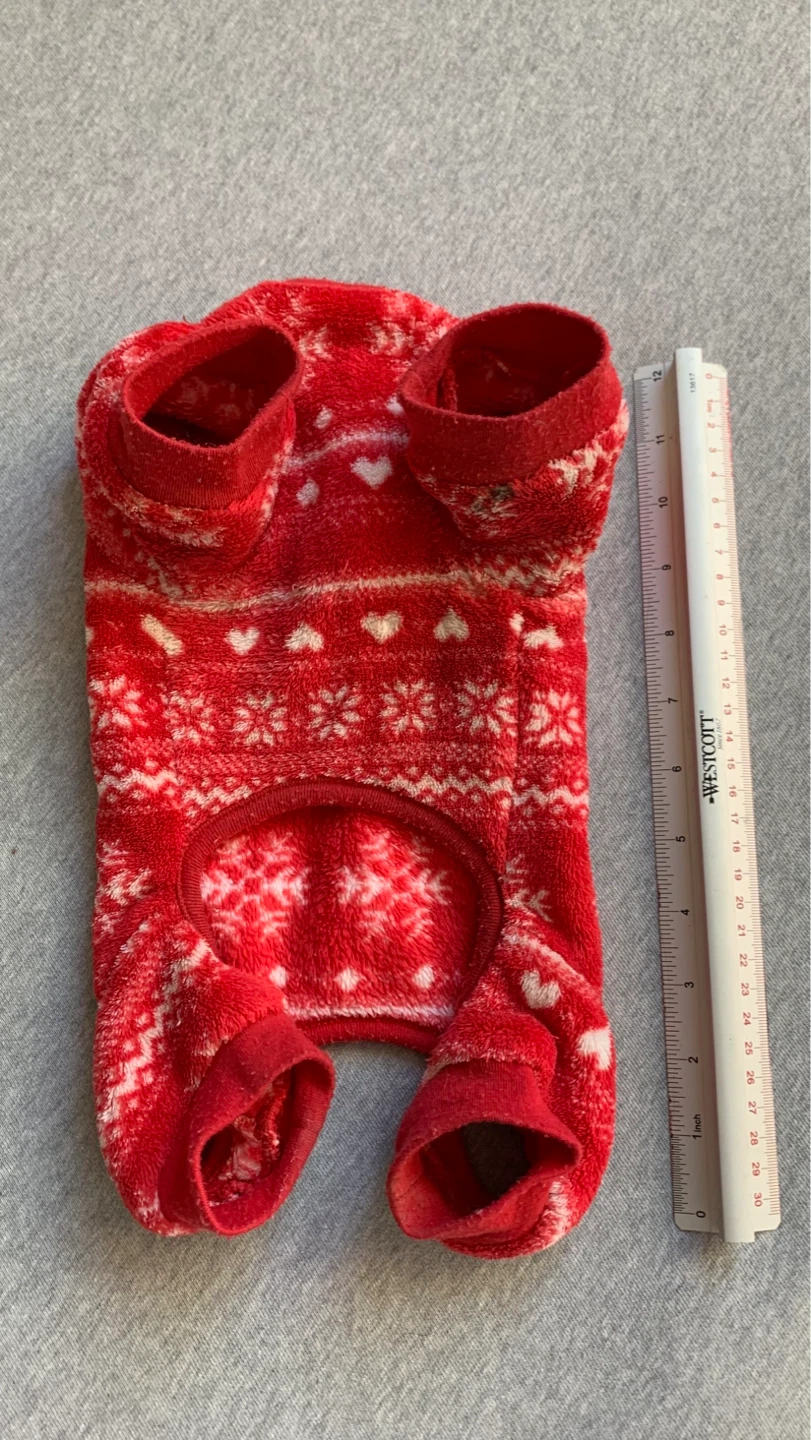 Small Red Holiday Pet Onesie - photo 2