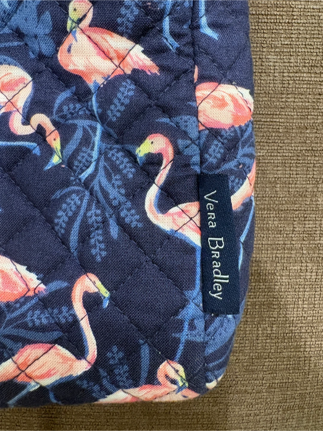 Vera Bradley Flamingo Party Blue Cotton Crossbody Purse - photo 2
