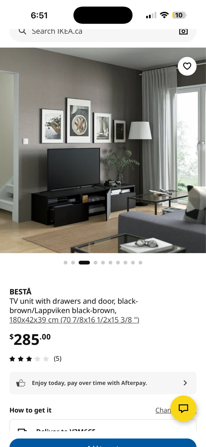 IKEA BESTÅ TV Unit with Drawers and Door
