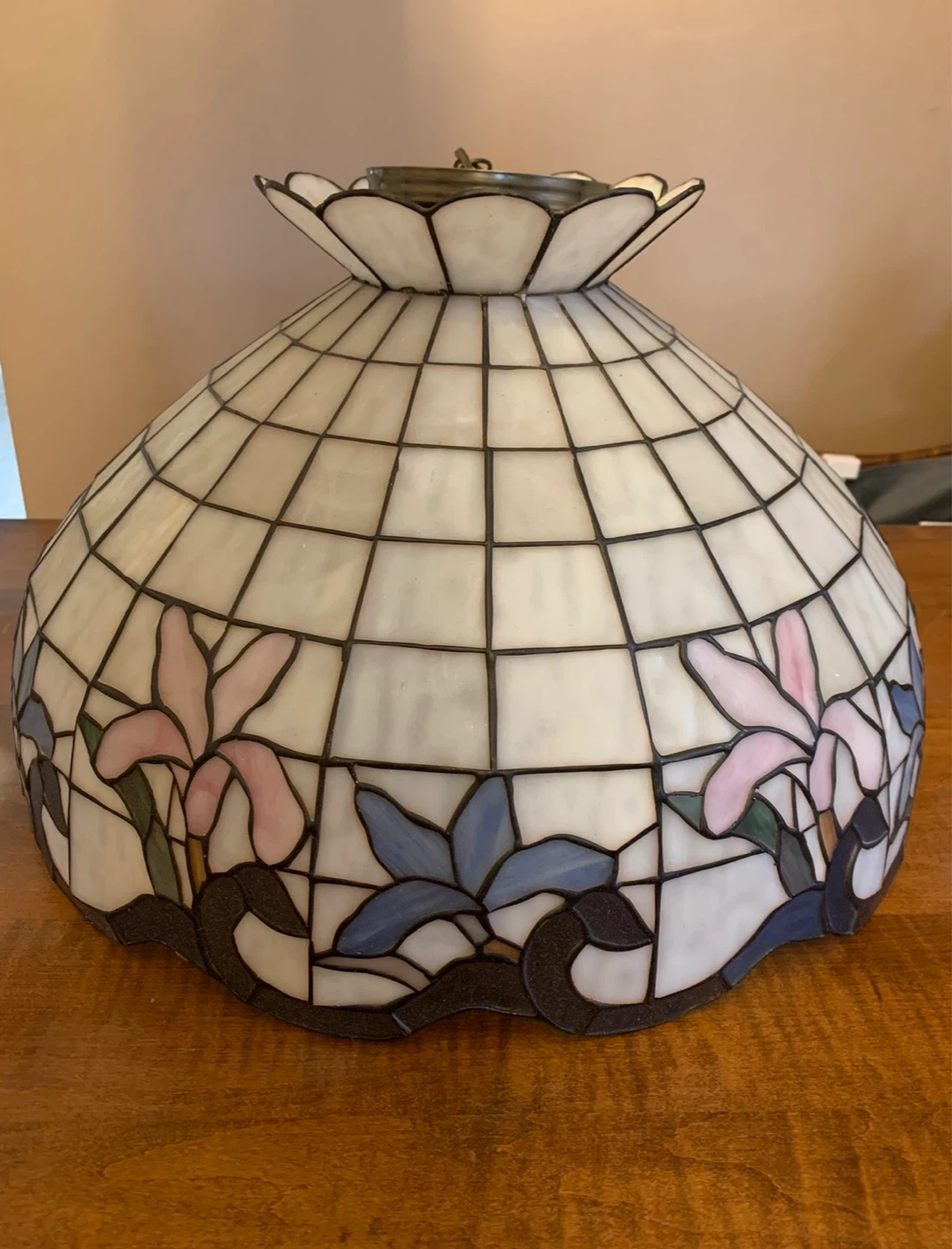 Tiffany Style Stained Glass Lamp Shade Floral Design