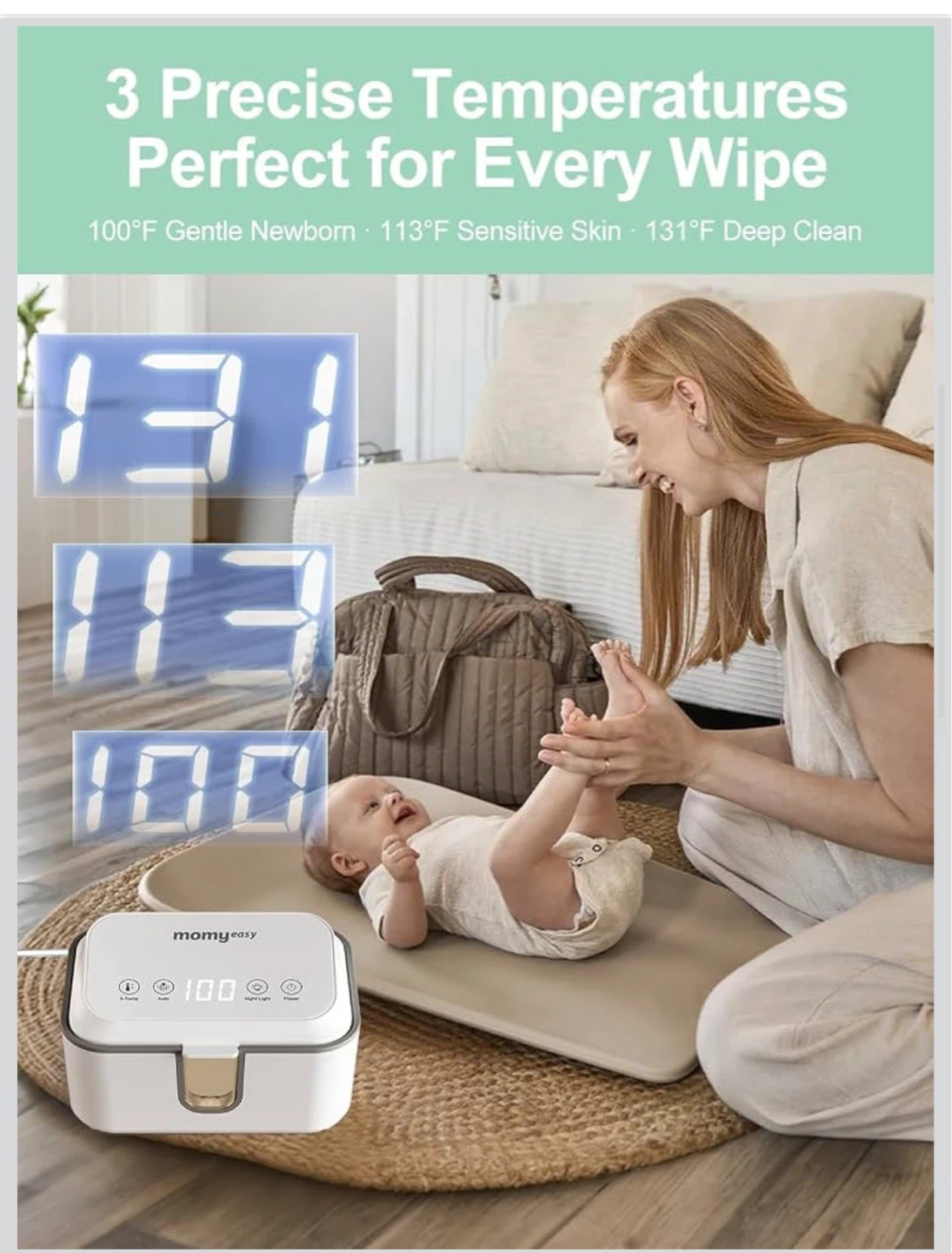 Mommy's Helper Baby Wipe Warmer with 3 Temperature Settings - photo 3