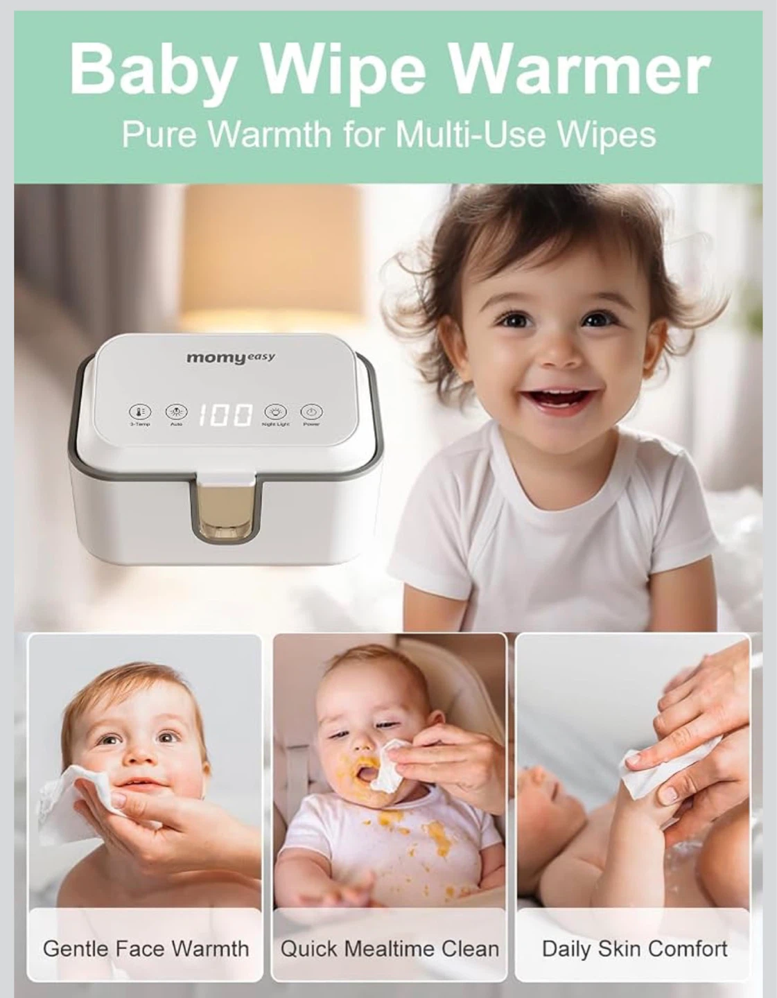 Mommy's Helper Baby Wipe Warmer with 3 Temperature Settings - photo 4