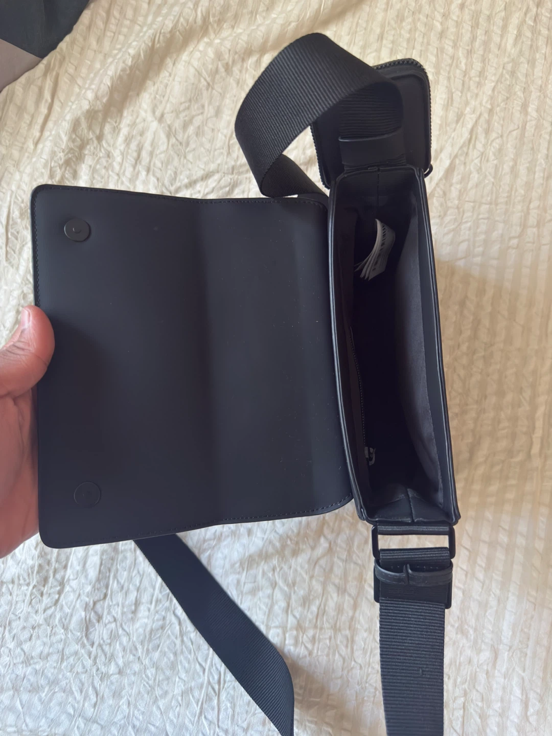 Zara Black Crossbody Bag with Detachable Pouch - photo 3