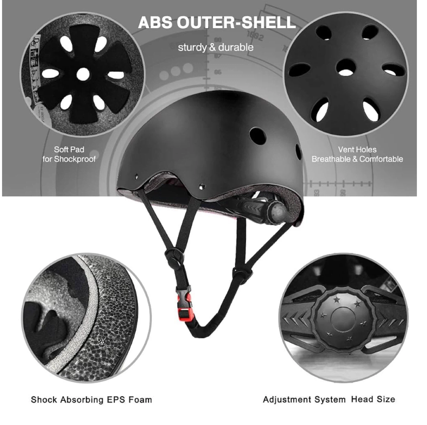 Black Helmet and Protective Gear Set for Skating - photo 2