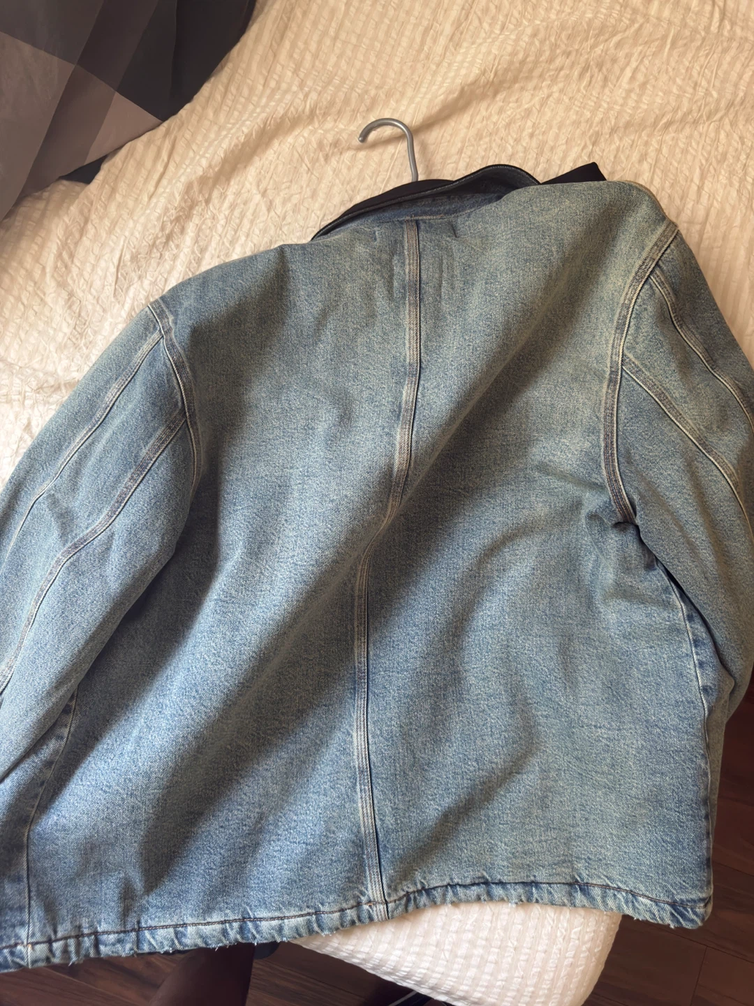 Zara Denim Jacket with Black Collar - photo 2